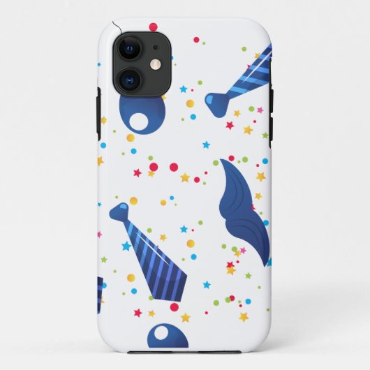 Papa stropdas blauwe kleur Case-Mate iPhone case (Achterkant)