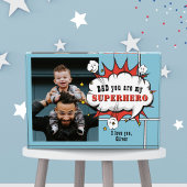 Papa superheld Comic Speech Bubble Fotoblokken