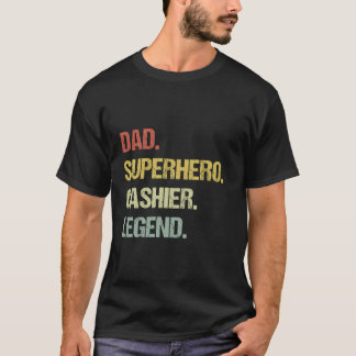 Papa superheld kassier legende t-shirt