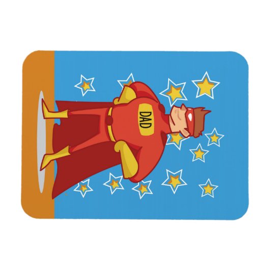 Papa Superheld op Vaderdag Magneet (Horizontaal)