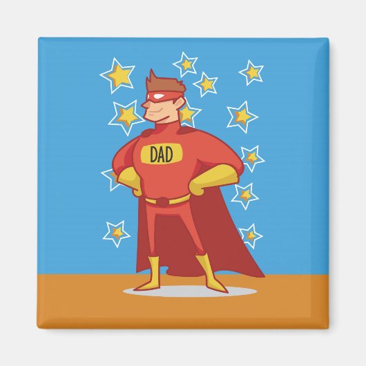 Papa Superheld op Vaderdag Magneet (Voorkant)