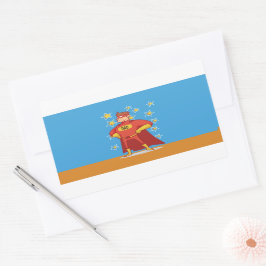 Papa Superheld op Vaderdag Rechthoekige Sticker