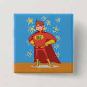 Papa Superheld op Vaderdag Vierkante Button 5,1 Cm (Voorkant)