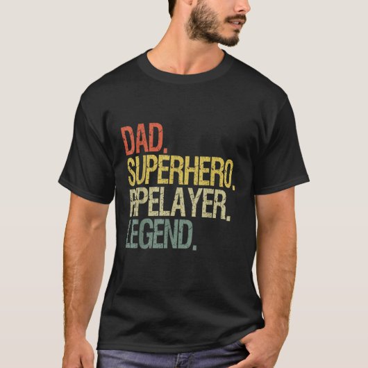 Papa superheld pipelayer legende t-shirt (Voorkant)
