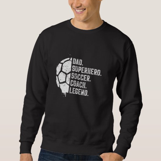 Papa Superhero Voetbal coach Legend Trui (Voorkant)