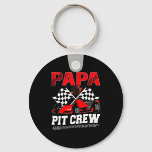 Papa T Crew Racing Familie Race Auto Verjaardag Jo Sleutelhanger
