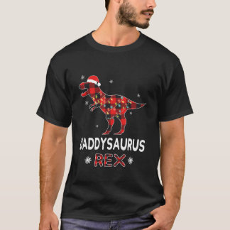Papa T-Rex Red Pset Buffalo kerstaking T-shirt