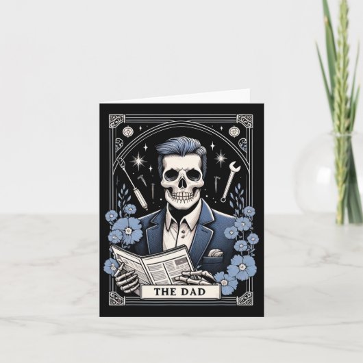 Papa Tarot Kaart Skelet Vaders Day Skull Daddy Co (Voorkant)