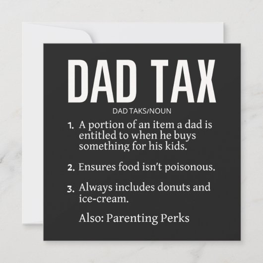papa tax feestdagenkaart (Voorkant)