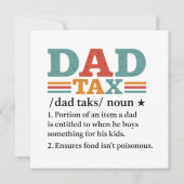 Papa Tax - Grappige Vaderschap Definitie (Voorkant)