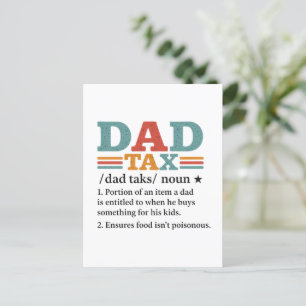 Papa Tax - Grappige Vaderschap Definitie Briefkaart
