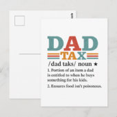 Papa Tax - Grappige Vaderschap Definitie Briefkaart (Voorkant / Achterkant)