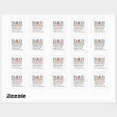 Papa Tax - Grappige Vaderschap Definitie Vierkante Sticker (Vel)
