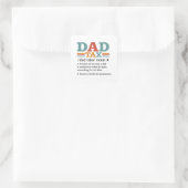 Papa Tax - Grappige Vaderschap Definitie Vierkante Sticker (Tas)