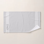Papa-tekst op lichte grijze schaduwen bad handdoek (Handdoek)