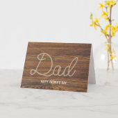 Papa tekst touw ontwerp op houten Vaderdag Kaart (Gele Bloem)