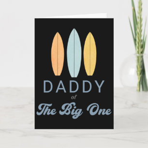 Papa The Big One Surf 1e Verjaardag Familie Matchi Kaart