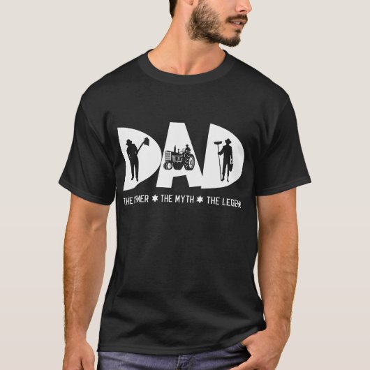 Papa The Farmer Myth Legend Fathers Day Gift Tshir T-shirt (Voorkant)