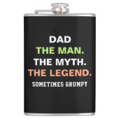 Papa The Man Myth Legend Grumpy Funny Quote Heupfles (Voorkant)