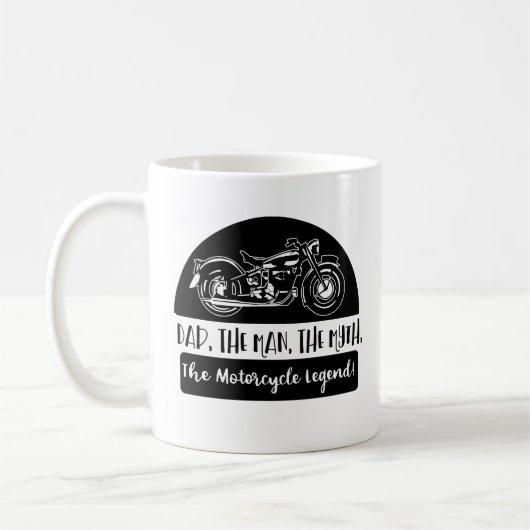 Papa The Man The Myth Motorcycle Legend Funny Quot Koffiemok (Links)