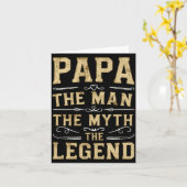 Papa The Man The Myth The Legend Fathers Day  Kaart (Gele Bloem)