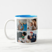 Papa The Man The Myth The Legend Foto Tweekleurige Koffiemok (Links)