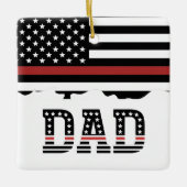 Papa Thin Red Line Firefighter Pap Gift Ceramic Keramisch Ornament (Voorkant)