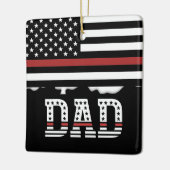 Papa Thin Red Line Firefighter Pap Gift Keramisch Ornament (Links)