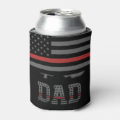 Papa Thin Red Line Firefighter Pap Gifts Blikjeskoeler (Blikje Voorkant)