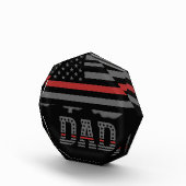 Papa Thin Red Line Firefighter Pap Gifts Fotoblokken (Rechts)