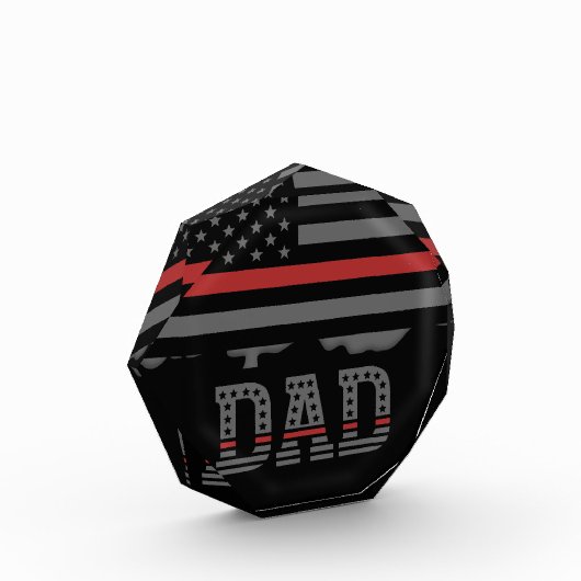 Papa Thin Red Line Firefighter Pap Gifts Fotoblokken (Links)