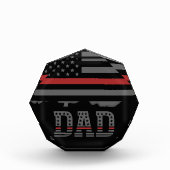 Papa Thin Red Line Firefighter Pap Gifts Fotoblokken (Voorkant)