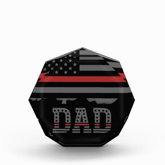 Papa Thin Red Line Firefighter Pap Gifts Fotoblokken (Voorkant)