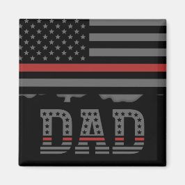 Papa Thin Red Line Firefighter Pap Gifts Magneet