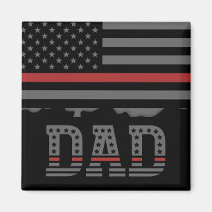 Papa Thin Red Line Firefighter Pap Gifts Magneet