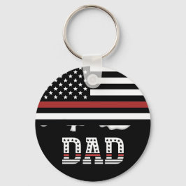 Papa Thin Red Line Firefighter Pap Gifts Sleutelhanger
