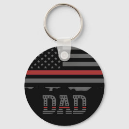 Papa Thin Red Line Firefighter Pap Gifts Sleutelhanger