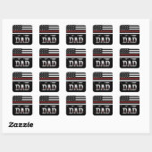 Papa Thin Red Line Firefighter Pap Gifts Vierkante Sticker (Vel)