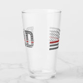 Papa Thin Red Line Firefighter Vader Amerika Vlag Glas (Links)