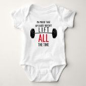 Papa tilt niet altijd Baby-Shirt op Romper (Voorkant)