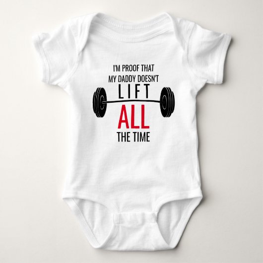 Papa tilt niet altijd Baby-Shirt op Romper (Voorkant)