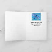 Papa-to-be Happy Vaderdag Blue Dragonfly Kaart (Binnen)