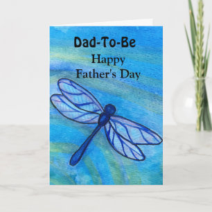 Papa-to-be Happy Vaderdag Blue Dragonfly Kaart