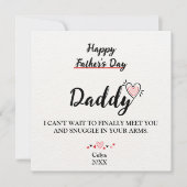 Papa-to-Be met een Bump! Gepersonaliseerde Vaderda Kaart (Voorkant)