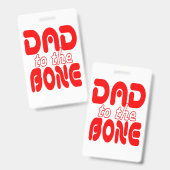 Papa tot op het bot badge (Voor- en achterkant)