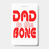 Papa tot op het bot badge (Achterkant)