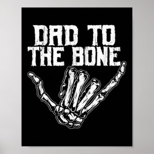 Papá tot op het Bot, Vaderdag, Grappig Skelet Papa Poster