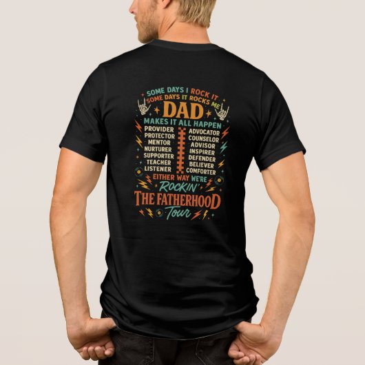 Papa Tour T-Shirt – Rocking Vaderschap (Achterkant)