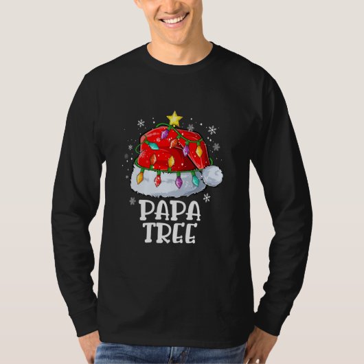 Papa Tree Kerstmis Merry Kerstpyjama T-shirt (Voorkant)