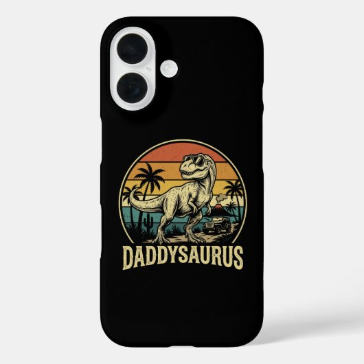 Papa Trex Dinosaur Daddysaurus Retro Vaderdag  Case-Mate iPhone Case (Achterkant)